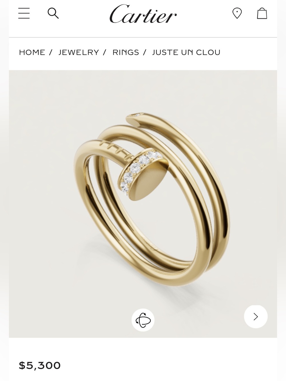 CARTIER RING JUSTE UN CLOU RING - Picture 1 of 10